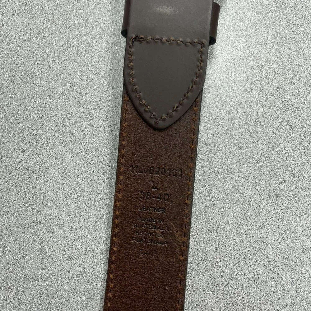 Levi's Men's Size L 38-40 Leather Belt With Black Metal Buckle In Brown i1730